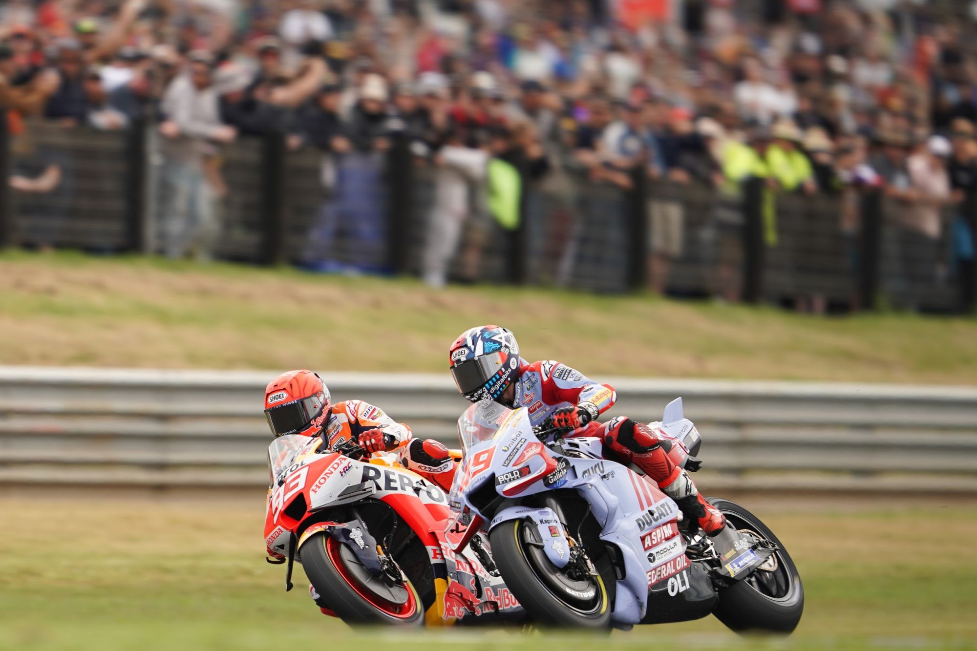 Marc Marquez, Honda, Fabio Di Giannantonio, Gresini Ducati, MotoGP